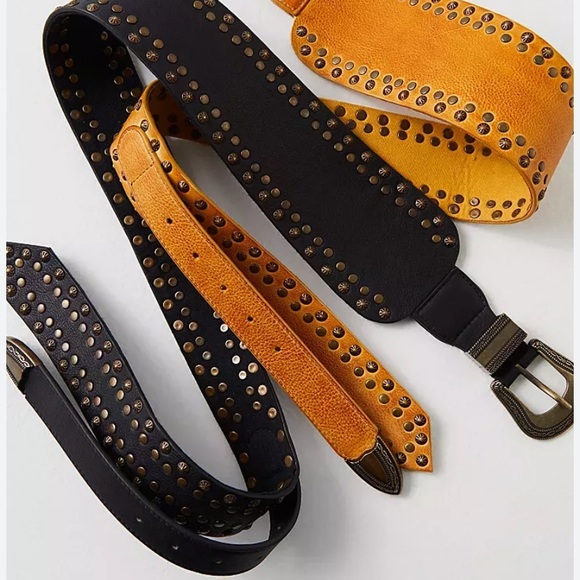 Free people Ingrid studded waist belt xs new without tags